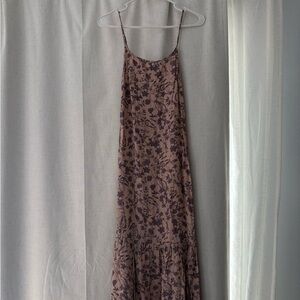 a new day Maxi Dress with Plum Floral Print